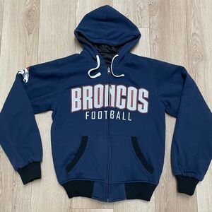Denver Broncos NFL Reversible Zip Hoodie Jacket G-III Sports Mens Size Small